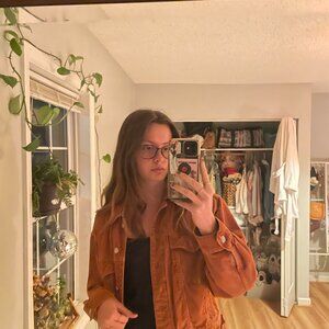 MOTTO Topshop corduroy orange jacket